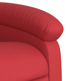 vidaXL Rozkładany fotel masujący, czerwony, sztuczna skóra model standard