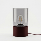 Elegancka lampka na konsolę – burgund, grafit K-6052 z serii DEX