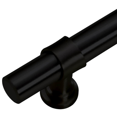 Uchwyty do szafek, 5 szt., czarne, 320 mm, stal nierdzewna