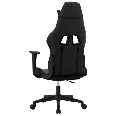 vidaXL Masujący fotel gamingowy, czarny, sztuczna skóra model standard