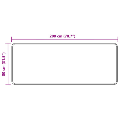 Chodnik dywanowy MARSA Czarny 80 x 200 cm Poliester i PVC