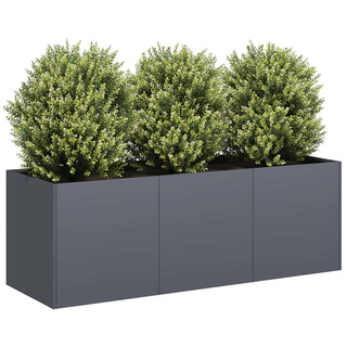 Doniczka Antracyt 120x40x40 cm Stal walcowana na zimno