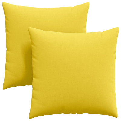 Poduszki na sofę 2 pcs Jasnożółty 80 x 80 cm tkanina