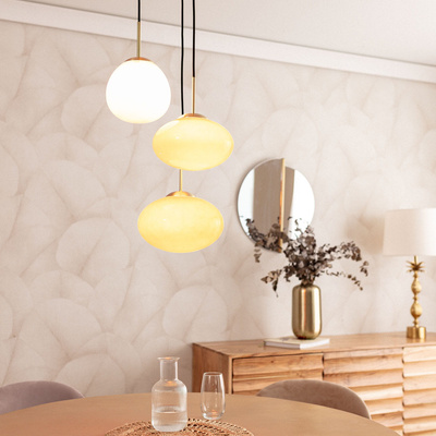 Lampa Wiszącza 3 szkalne Czerwone kule E14 Abruzzo Sfero