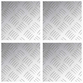 Stopień Kwadrat 4 pcs Srebrny 20 x 20 cm Aluminium