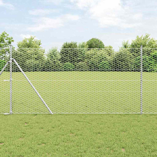 Ogrodzenie heksagonalne 1 x 50 m Stal galwanizowana srebrny