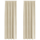 Zasłony zaciemniające 2 pcs Kremowy 140 x 260 cm Aksamit