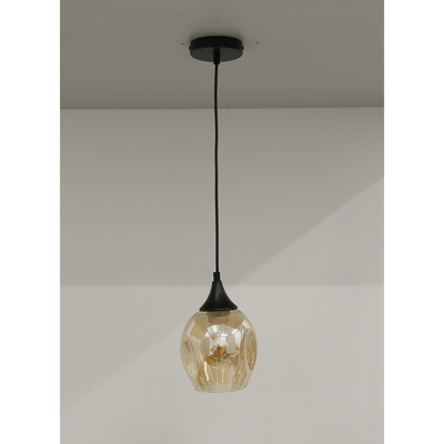 Lampa wisząca szklana czarno/brązowa Aspa 31-00583