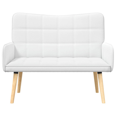 Sofa dwuosobowa Biały 115 x 61 x 87 cm tkanina