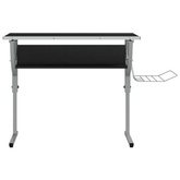 vidaXL Biurko kreślarskie, czarno-szare, 110x53x(58-87) cm
