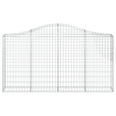 Kosze gabionowe, 20 szt, 200x30x100/120cm, galwanizowane żelazo