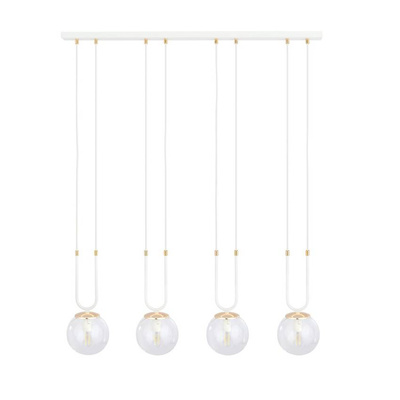Lampa wisząca GLAM 4 WHITE/TRANSPARENT