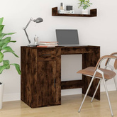 vidaXL Biurko, przydymiony dąb, 100x49x75 cm, materiał drewnopochodny
