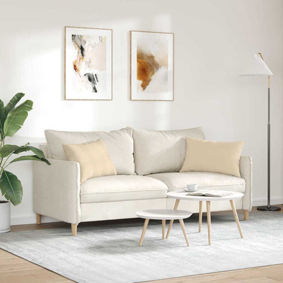 Poduszki na sofę 2 pcs Kremowy 60 x 40 cm tkanina