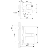 Bateria wannowa bralos czarna BW-07-004-A Invena