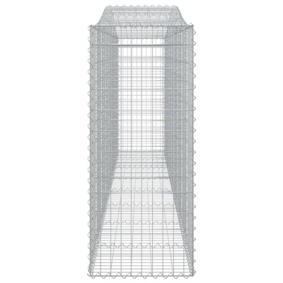 Kosze gabionowe, 10 szt, 400x50x120/140cm, galwanizowane żelazo
