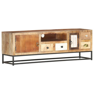 vidaXL Szafka pod TV, 120x30x40 cm, lite drewno odzyskane