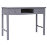 vidaXL Biurko, szare, 110 x 45 x 76 cm, drewniane