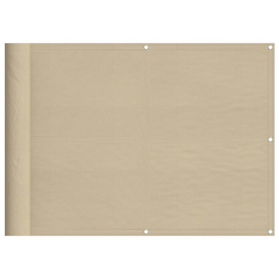 Parawan balkonowy, beżowy, 75x800 cm, 100% poliester Oxford