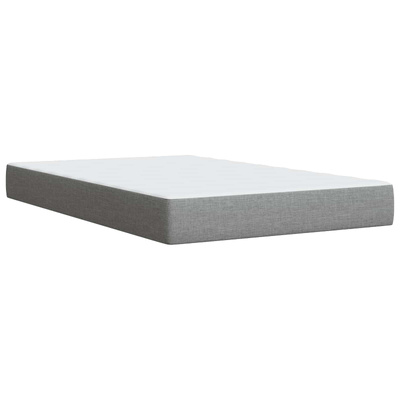 Łóżko z box spring LED z materacem jasnoszary 120 x 190 cm
