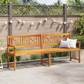 Ławka ogrodowa naturalny 220 x 56 x 90 cm Lite Drewno Akacji