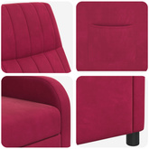 Fotel recliner Czerwone wino Welur