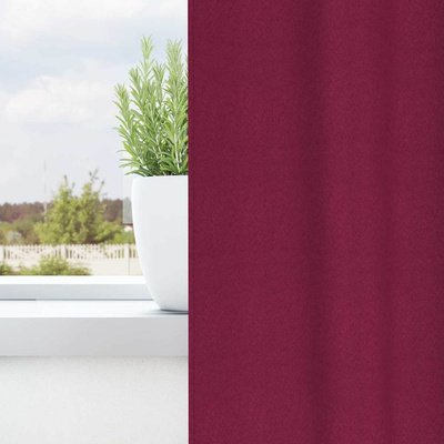 Firany blackout z kółkami 2 pcs Czerwone wino 175 x 140 cm