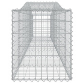 Kosze gabionowe, 7 szt, 400x50x60/80 cm, galwanizowane żelazo