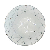 Plafon LED Rock okrągły do kuchni 30 cm 4000K biały metal szkło