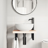 Wsporniki do półki pod umywalkę, 2 szt., czarne, prostokątne