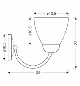 Kinkiet ścienny CAVALLO srebrny 1x60W E27  elegancka lampa klasyczna do sypialni salonu korytarza przedpokoju gabinetu