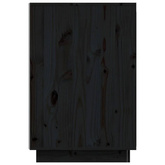 vidaXL Biurko, czarne, 140x50x75 cm, lite drewno sosnowe