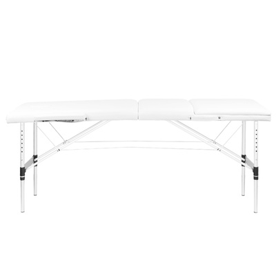 Stół składany do masażu aluminiowy komfort Activ Fizjo 3 segmentowy white 126968