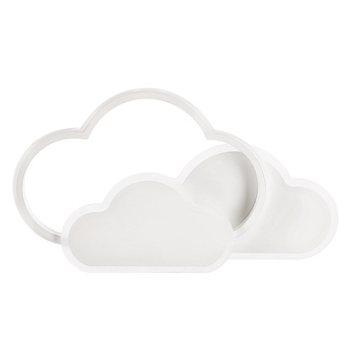 Lampa sufitowa LED Chmurki plafon 24W 2800–6500K  z pilotem biały klosz regulacja barwy światła pokój dziecięcy salon