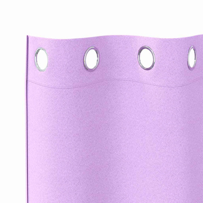 Firany blackout z kółkami 2 pcs Fioletowy 140 x 140 cm