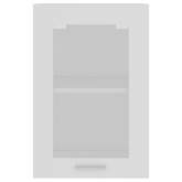 Szafka wisząca z szybą, "Lyon", biała, 40x31x60 cm