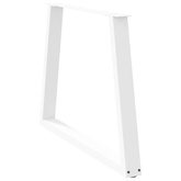 Nogi do stołu jadalnego w kształcie litery V 3 szt. Białe 100x(72-73,3) cm Stal