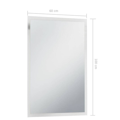 vidaXL Ścienne lustro łazienkowe z LED, 60 x 100 cm