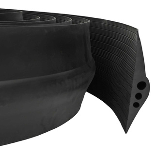 Uszczelka podłogowa do garażu Czarny 74 x 20 mm 2,5 m Guma EPDM
