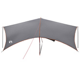 Wodoodporny tarp do campingu Szary i pomarańczowy