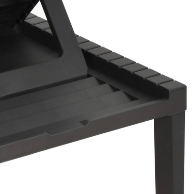 vidaXL Leżak z poduszką, plastikowy, antracytowy