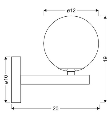 Kinkiet mosiądz biały 1xG9 20cm Kama 21-73419