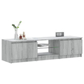 vidaXL Szafka pod TV, z LED, szary dąb sonoma, 140x40x35,5 cm