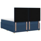 Łóżko z box spring LED z materacem niebieski 200 x 200 cm