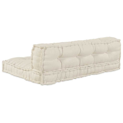 Poduszka do sofy paletowej 2 pcs kremowy 120 x 80 x 38 cm
