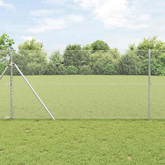 Ogrodzenie heksagonalne 1,4 x 10 m Stal galwanizowana srebrny