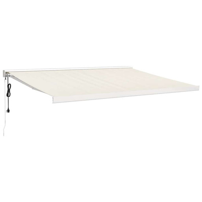 Zwijana markiza, kremowa, 4x3 m, tkanina i aluminium