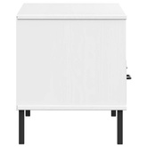 vidaXL Szafka pod TV OSLO, metalowe nóżki, biała, sosnowa model standard