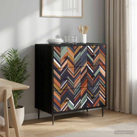 Komoda z szufladami OMMEN Wzór geometryczny 66 x 36,5 x 76 cm