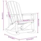 Fotel bujany Adirondack Czarny HDPE